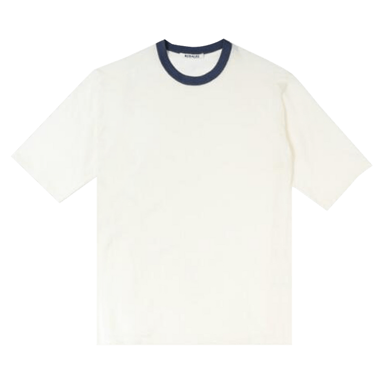 Auralee Hard Twist High Gauge Wool Silk Knit Tee "Ivory"