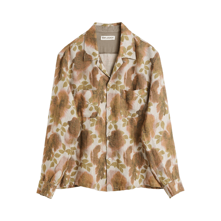 Our Legacy Minuo Flower Print Heusen Shirt "Brown"