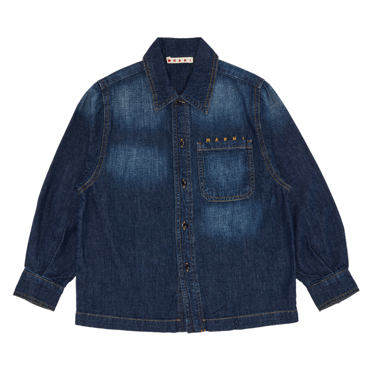 Marni Kids Stone Wash Light Weight Jacket "Denim"