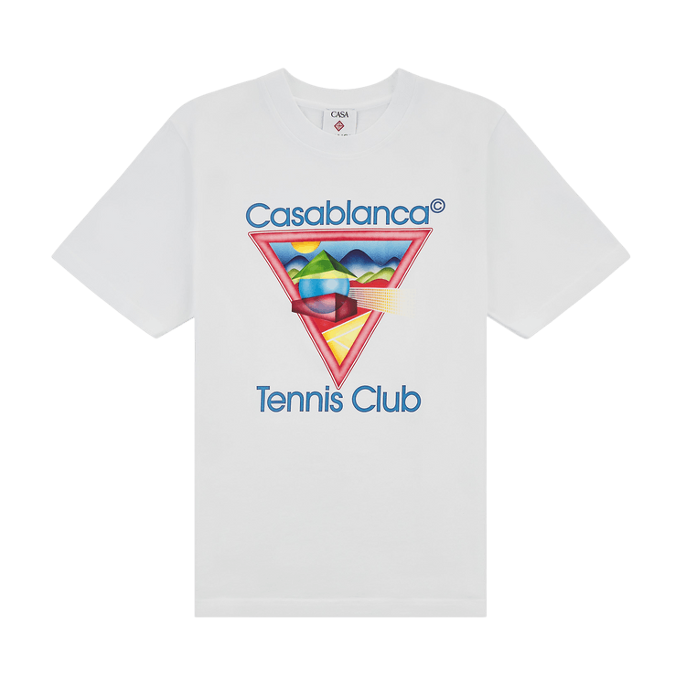 Casablanca Tennis Club Icon Printed T-Shirt "White"