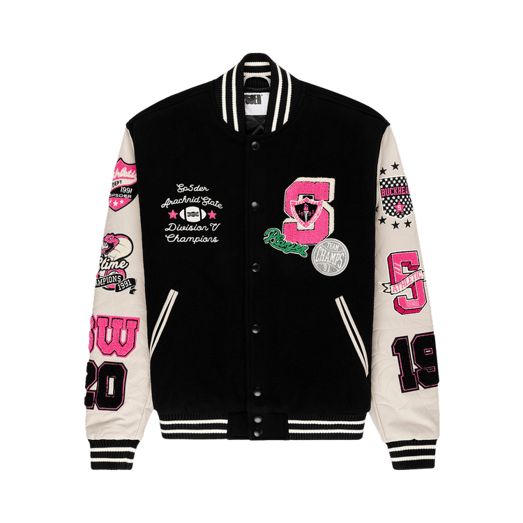 Sp5der Division 5 Varsity Jacket "Black"