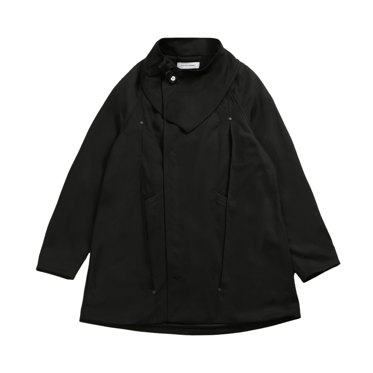 Kiko Kostadinov Riadis Pleated Coat "Coal Black"