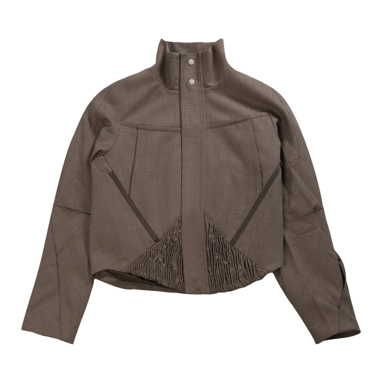 Kiko Kostadinov Zafar Cropped Jacket "Brown Oak"