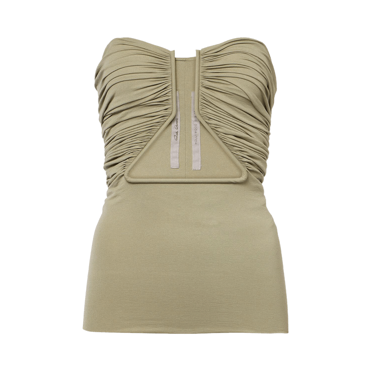 Rick Owens Jersey Prong Bustier Top "Celadon"