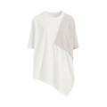 Y's Switching Short-Sleeve Top 'Light Grey'