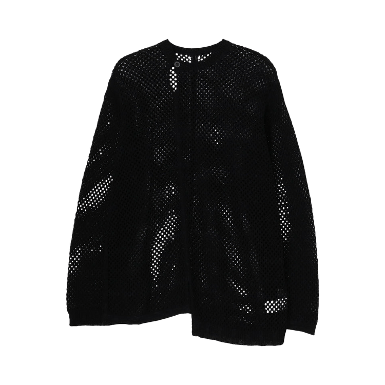 Yohji Yamamoto Pour Homme Mesh Panel Polo "Black"