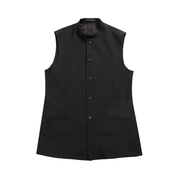 Yohji Yamamoto Pour Homme Stand Collar Vest "Black"