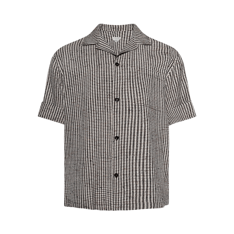 Bottega Veneta Viscose Checked Shirt "Talc/Brown/Black"