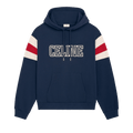 CELINE Logo Detail Hoodie "Navy/Carmin/White"