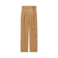 Saint Laurent Belted Pleated Straight Leg Pants "Sahara"