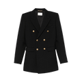 Saint Laurent Wool Gabardine Blazer "Black"