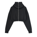 Entire Studios Cropped Full Zip Hoodie "Soot"