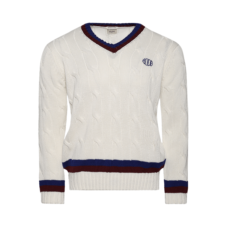 Bode Tennis Sweater "Cream"