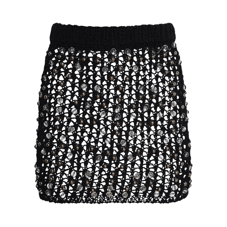 Coperni Beaded Knitted Skirt "Black"