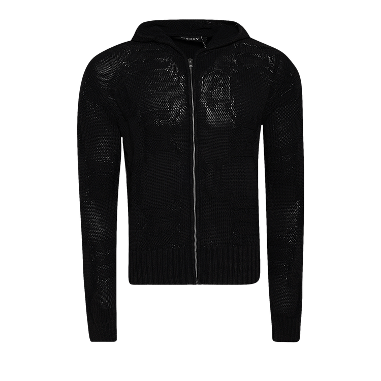 MISBHV Acid Washed Knitted Hoodie "Black"