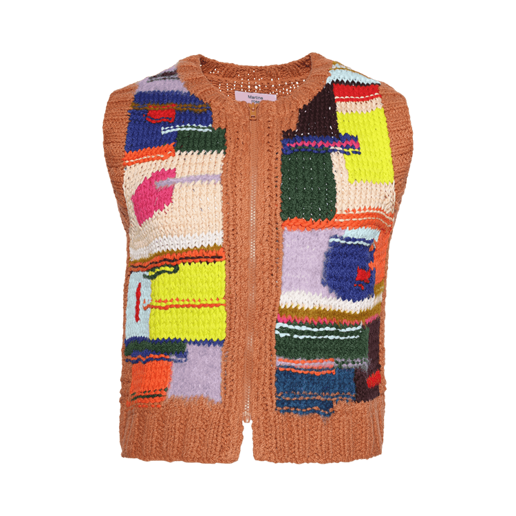 Martine Rose Handknit Zip Vest "Multicolor"