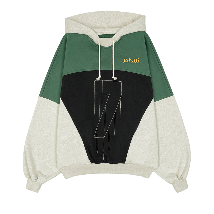 Satoshi Nakamoto Crossover Hoodie "Green/Grey"