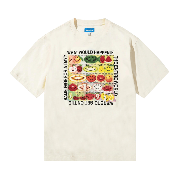 Market Smiley Same Page T-Shirt "Butter Cream"