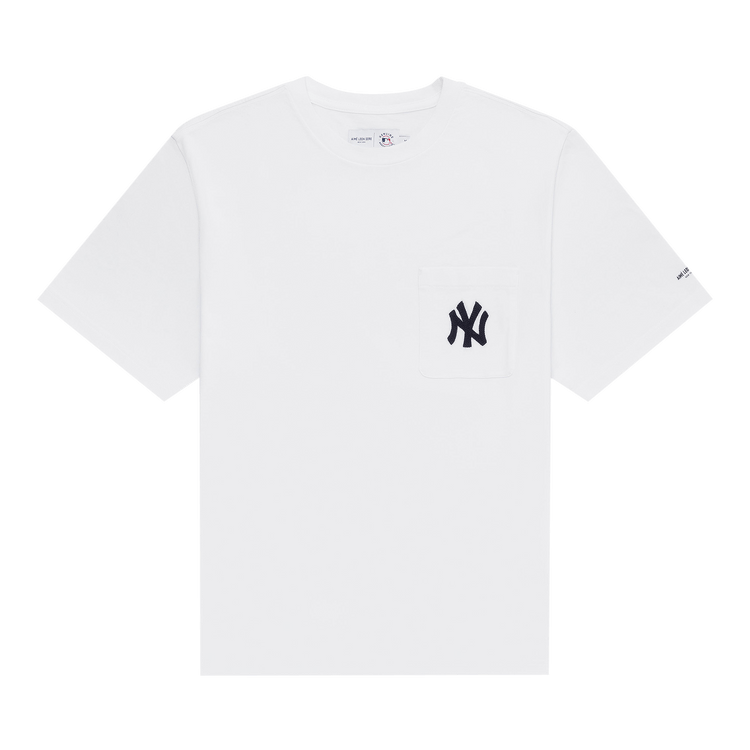Aimé Leon Dore Yankees Chainstitch Pocket Tee "Bright White"