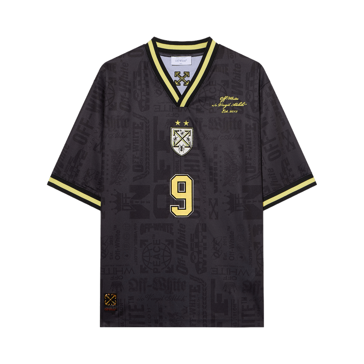 Off-White Multilogo Soccer Short-Sleeve Tee "Black"