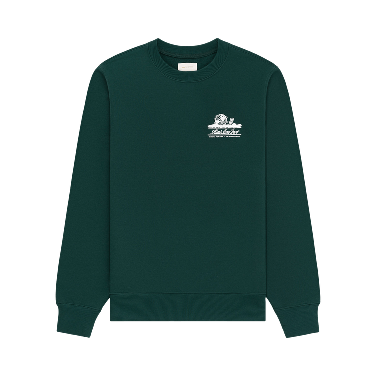 Aimé Leon Dore Unisphere Crewneck Sweatshirt "Botanical Green"