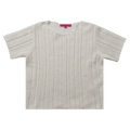 The Elder Statesman Drop Needle Short-Sleeve Tee "Chalk"