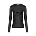 Jean Paul Gaultier Tattoo Ruban Mesh Long-Sleeve Top "Black"