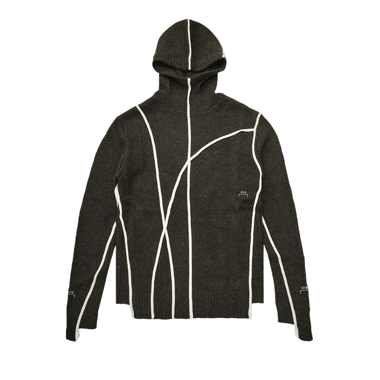 A-Cold-Wall* Contour Knit Hoodie "Grey Green/Olive Green"