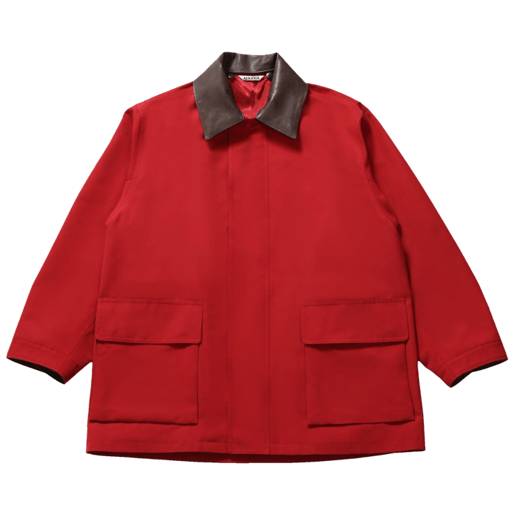Auralee Max Canvas Blouson "Red"