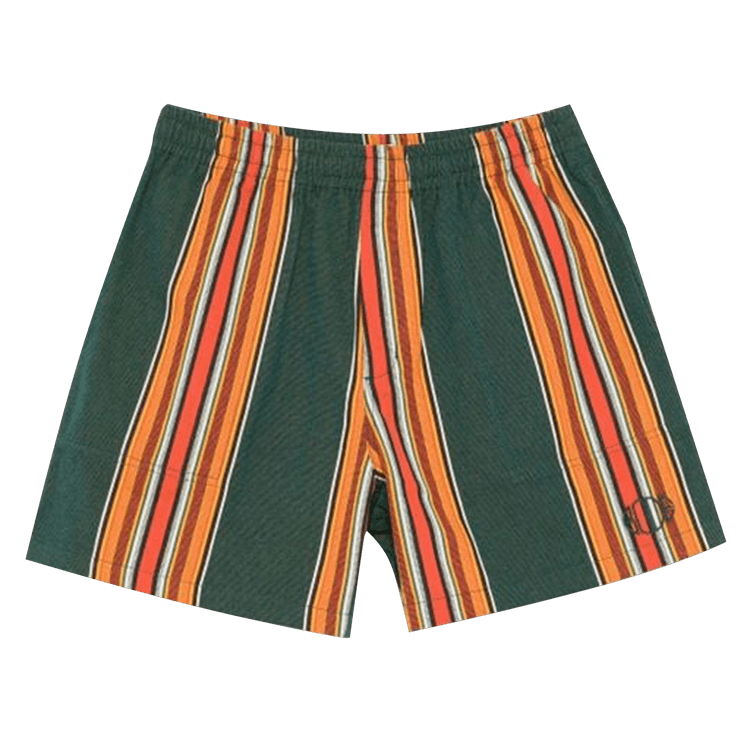 Bode Parakeet Stripe Shorts "Green"