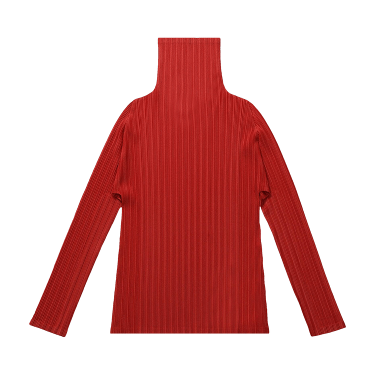 Pleats Please Issey Miyake Rib Pleats February Shirt "Red"