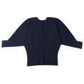 Pleats Please Issey Miyake Rib Pleats February Cardigan "Navy"