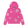 Denim Tears Cashmere Swarovski Cotton Wreath Zip Hoodie "Pink"