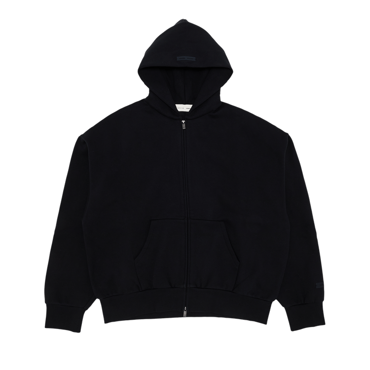 Fear of God Essentials Classic Full Zip-Up Hoodie "Jet Black"