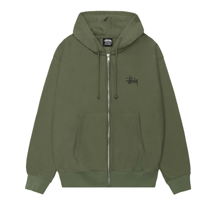 Stussy Basic Zip Hoodie "Olive"