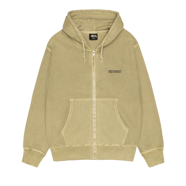 Stussy Jumbo Zip Hoodie Pigment Dyed "Elm"