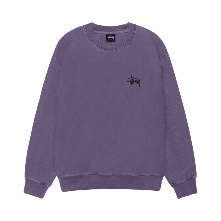 Stussy Basic Crew Pigment Dyed "Grape"