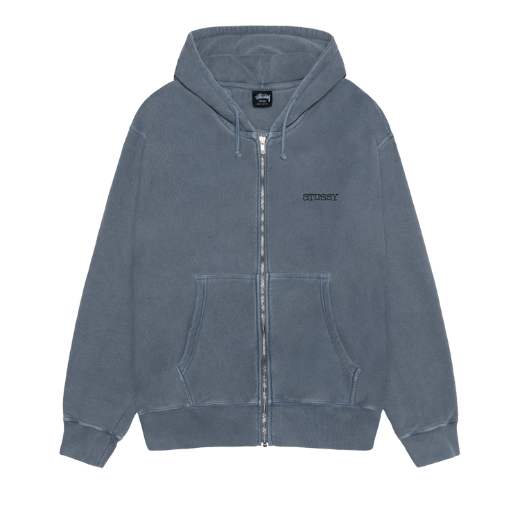 Stussy Jumbo Zip Hoodie Pigment Dyed "Navy"