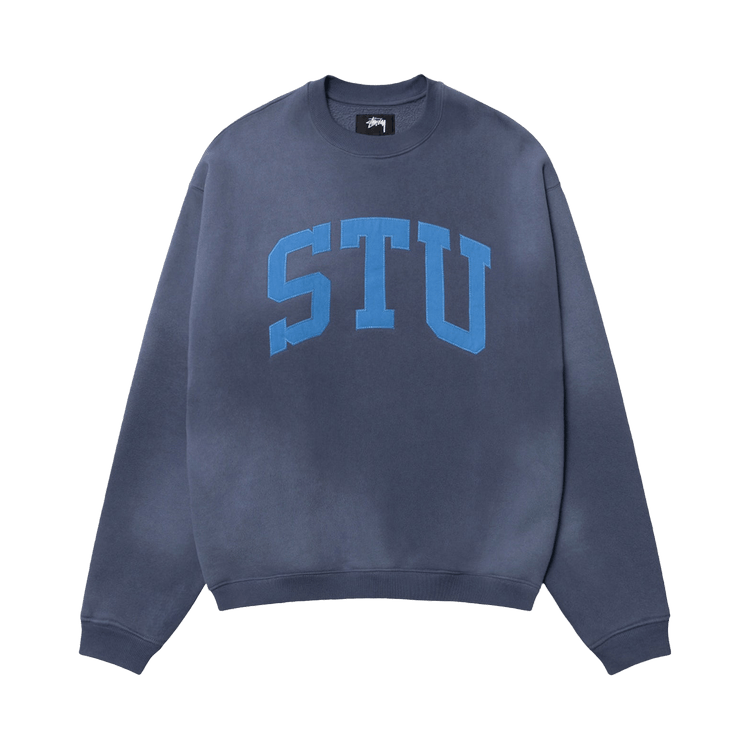 Stussy Stu Appliqué Crew "Blue"