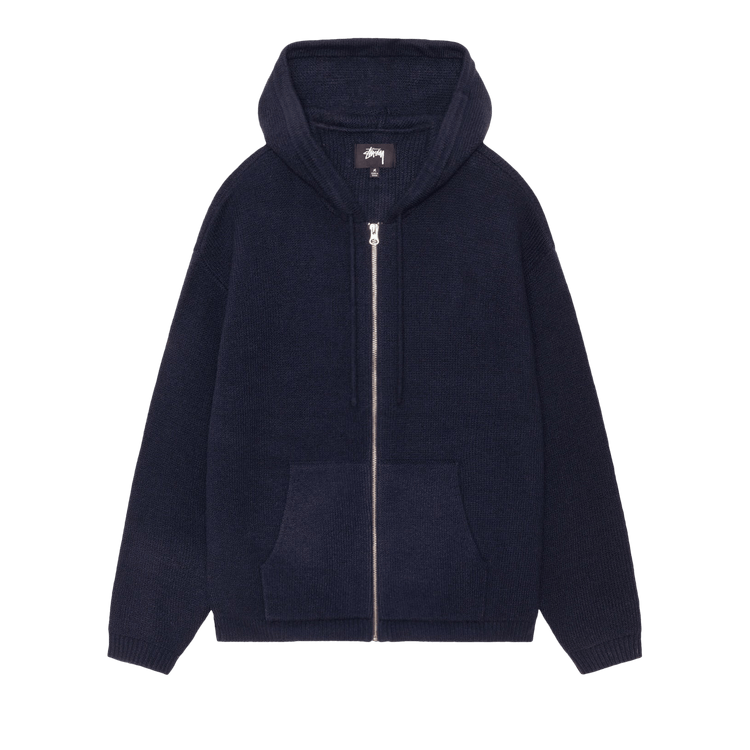 Stussy Hooded Zip Sweater "Navy"