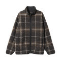 Needles W.U. Piping Plaid Tweed Jacket "Navy/Brown"