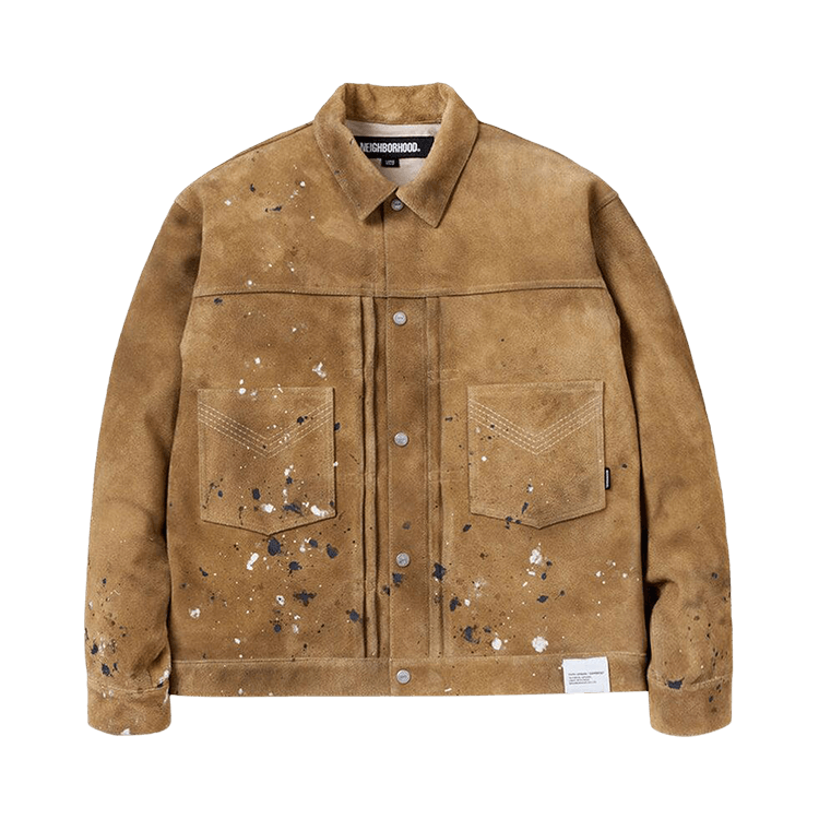 Neighborhood Drip Suede Jacket "Beige"