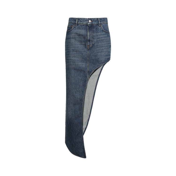 Coperni One-Leg Denim Skirt "Blue"