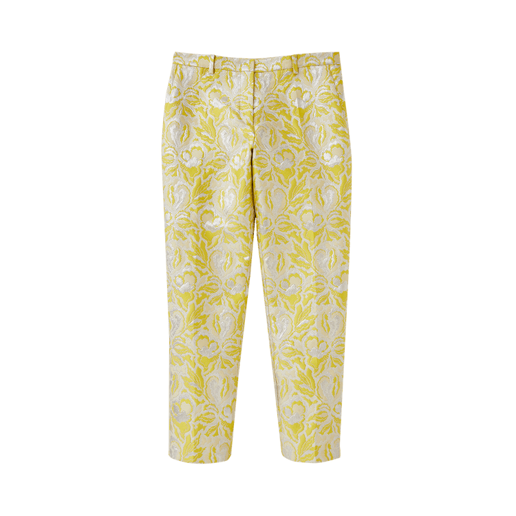 Valentino Iris Brocade Pant "Yellow"