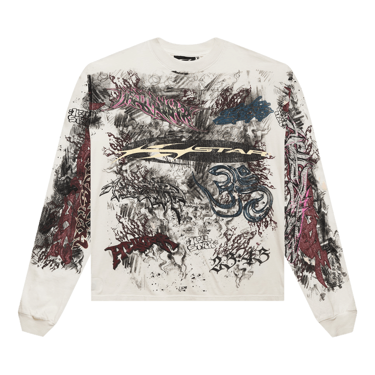 Hellstar Graffiti Long-Sleeve "White"