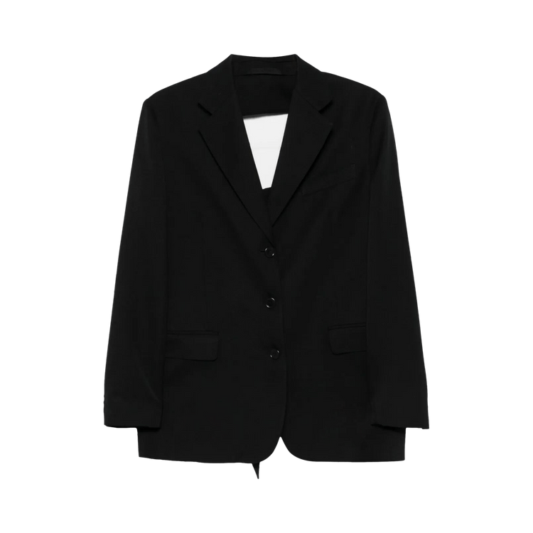 Simone Rocha Back Cut Out Bow Detail Jacket "Black"