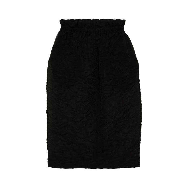 Simone Rocha Gathered Ruffle Waist Tulip Skirt "Black"