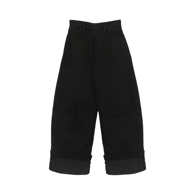 Simone Rocha Wide Leg Puddle Jeans "Black/Jet"
