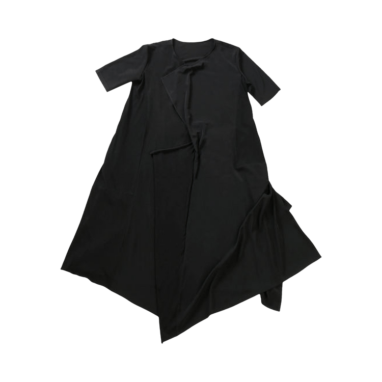 Yohji Yamamoto Front Draped Dress "Black"