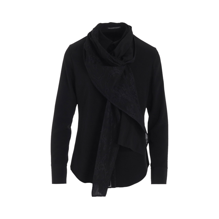 Yohji Yamamoto Stole Detail Blouse "Black"